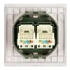 Розетка компьютерная 2-местная RJ-45 (механизм) Stekker Мия RST00-3111-08 50481 50481 - 5
