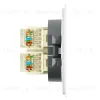 Розетка компьютерная 2-местная RJ-45 (механизм) Stekker Мия RST00-3111-01 50437 50437 - 4