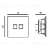 Розетка компьютерная 2-местная RJ-45 (механизм) Stekker Мия RST00-3111-01 50437 50437 - 6