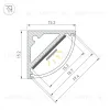 Профиль Arlight SL-KANT-H15-3000 ANOD (BY) (Алюминий) 061356 061356 - 3