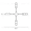 Соединитель питания Х-образный гибкий Lightstar Teta Pro 505294 505294 - 2