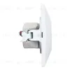 Розетка 2П скрытой установки 16А 250В IP20, белая (керамика) 