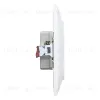 Розетка 2П двойная с защ. шт. скрытой установки 16А 250В IP20, белая (керамика) 