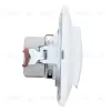 Розетка 2П+З с защ. шт. и крышкой скрытой установки 16А 250В IP44, белая (керамика) 