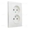 Розетка 2П двойная скрытой установки 16А 250В IP20,слоновая кость (керамика) 