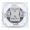 Выключатель кнопка звонковая скрытой установки 6А IP20, белая (керамика) 