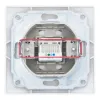 Розетка телефонная RJ11 скрытой установки IP20, белая 