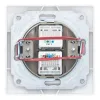 Розетка телефонная RJ11 + компьютерная RJ45 скрытой установки IP20, белая 