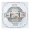 Розетка компьютерная RJ45 скрытой установки IP20, белая 