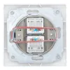 Розетка двойная компьютерная RJ45 скрытой установки IP20, белая 