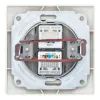 Розетка телефонная RJ11 + компьютерная RJ45 скрытой установки IP20,слоновая кость 