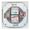 Розетка двойная компьютерная RJ45 скрытой установки IP20,слоновая кость 