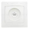 Розетка компьютерная RJ45 скрытой установки IP20,слоновая кость 