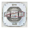 Розетка компьютерная RJ45 скрытой установки IP20,слоновая кость 