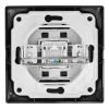 Розетка компьютерная RJ45 скрытой установки IP20, черная 