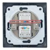 Розетка двойная компьютерная RJ45 скрытой установки IP20, черная 