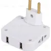 Разветвитель электрический Эра SPF-2-FL-USB поворотный на 2 розетки + 2USB 10А белый Б0069089 Б0069089 - 7
