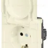 Розетка Эра Galaxy 15-2103-02 c заземлением 2P+E Schuko со шторками с крышкой 16А-250В IP20 слоновая кость Б0070661 Б0070661 - 4