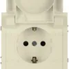 Розетка Эра Galaxy 15-2103-02 c заземлением 2P+E Schuko со шторками с крышкой 16А-250В IP20 слоновая кость Б0070661 Б0070661 - 2