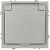 Розетка Эра Galaxy 15-2103-03 c заземлением 2P+E Schuko со шторками с крышкой 16А-250В IP20 алюминий Б0070662 Б0070662 - 1