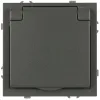 Розетка Эра Galaxy 15-2103-06 c заземлением 2P+E Schuko со шторками с крышкой 16А-250В IP20 графит Б0070668 Б0070668 - 1