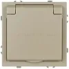 Розетка Эра Galaxy 15-2103-04 c заземлением 2P+E Schuko со шторками с крышкой 16А-250В IP20 шампань Б0070664 Б0070664 - 1