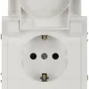 Розетка Эра Galaxy 15-2103-08 c заземлением 2P+E Schuko со шторками с крышкой 16А-250В IP20 белый матовый Б0070672 Б0070672 - 2