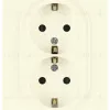 Розетка Эра Galaxy 15-2105-02 с заземлением двойная 2X2P+E Schuko со шторками IP20 16А-250В слоновая кость Б0070699 Б0070699 - 1