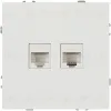 Розетка Эра Galaxy 15-3108-08 информационная двойная 2XRJ45 IP20 белый матовый Б0070770 Б0070770 - 1