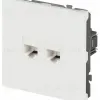 Розетка Эра Galaxy 15-3108-08 информационная двойная 2XRJ45 IP20 белый матовый Б0070770 Б0070770 - 2
