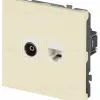 Розетка Эра Galaxy 15-3110-02 комбинированная RJ45+TV IP20 слоновая кость Б0070778 Б0070778 - 2