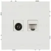 Розетка Эра Galaxy 15-3110-08 комбинированная RJ45+TV IP20 белый матовый Б0070790 Б0070790 - 1