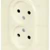 Розетка Эра Galaxy 15-2107-02 без заземления двойная 2X2P 16А-250В IP20 слоновая кость Б0071698 Б0071698 - 2