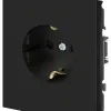 Розетка Эра Arktik 16-2101-05 с заземлением 2P+E Schuko 16А-250В антрацит Б0070418 Б0070418 - 2