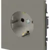 Розетка Эра Arktik 16-2102-07 с заземлением 2P+E Schuko со шторками 16А-250В титан Б0070430 Б0070430 - 2