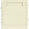 Розетка Эра Arktik 16-2103-02 с заземлением 2P+E Schuko со шторками с крышкой 16А-250В слоновая кость Б0070435 Б0070435 - 1