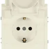 Розетка Эра Arktik 16-2103-02 с заземлением 2P+E Schuko со шторками с крышкой 16А-250В слоновая кость Б0070435 Б0070435 - 2