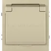 Розетка Эра Arktik 16-2103-04 с заземлением 2P+E Schuko со шторками с крышкой 16А-250В шампань Б0070437 Б0070437 - 1