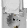 Розетка Эра Arktik 16-2103-03 с заземлением 2P+E Schuko со шторками с крышкой 16А-250В алюминий Б0070436 Б0070436 - 5
