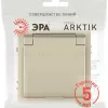 Розетка Эра Arktik 16-2103-04 с заземлением 2P+E Schuko со шторками с крышкой 16А-250В шампань Б0070437 Б0070437 - 6