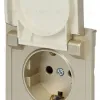 Розетка Эра Arktik 16-2103-04 с заземлением 2P+E Schuko со шторками с крышкой 16А-250В шампань Б0070437 Б0070437 - 4