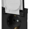 Розетка Эра Arktik 16-2103-05 с заземлением 2P+E Schuko со шторками с крышкой 16А-250В антрацит Б0070438 Б0070438 - 5