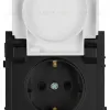 Розетка Эра Arktik 16-2103-05 с заземлением 2P+E Schuko со шторками с крышкой 16А-250В антрацит Б0070438 Б0070438 - 2