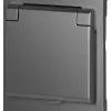 Розетка Эра Arktik 16-2103-06 с заземлением 2P+E Schuko со шторками с крышкой 16А-250В графит Б0070439 Б0070439 - 2