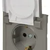 Розетка Эра Arktik 16-2103-07 с заземлением 2P+E Schuko со шторками с крышкой 16А-250В титан Б0070440 Б0070440 - 4