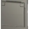 Розетка Эра Arktik 16-2103-07 с заземлением 2P+E Schuko со шторками с крышкой 16А-250В титан Б0070440 Б0070440 - 6