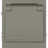 Розетка Эра Arktik 16-2103-07 с заземлением 2P+E Schuko со шторками с крышкой 16А-250В титан Б0070440 Б0070440 - 1