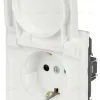 Розетка Эра Arktik 16-2103-08 с заземлением 2P+E Schuko со шторками с крышкой 16А-250В белый матовый Б0070441 Б0070441 - 4