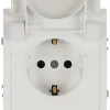 Розетка Эра Arktik 16-2103-08 с заземлением 2P+E Schuko со шторками с крышкой 16А-250В белый матовый Б0070441 Б0070441 - 2