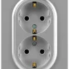 Розетка Эра Arktik 16-2104-03 двойная с заземлением 2X2P+E Schuko 16А-250В алюминий Б0070446 Б0070446 - 1